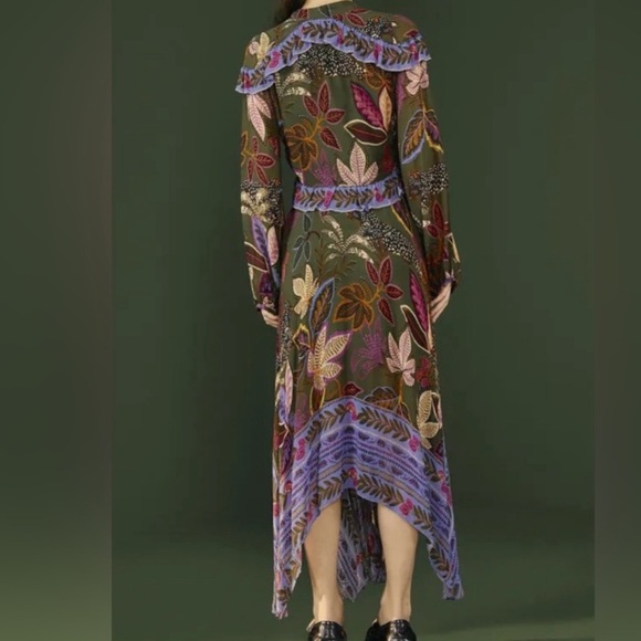 FARM RIO NWT Wild Jungle MIDI Dress Size Small, Fits A Medium Fitted - Picture 7 of 8